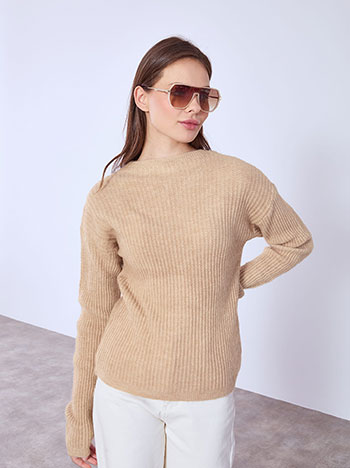 Πουλόβερ με ανάγλυφες ρίγες WT1794.4102+4