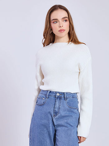 Πουλόβερ με ανάγλυφες ρίγες WT1794.4102+10