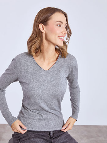 Πουλόβερ με V λαιμόκοψη WT1794.4179+2