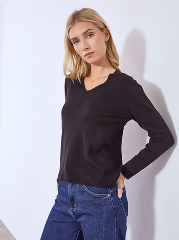 Πουλόβερ με γυριστό τελείωμα WT1794.4631+1