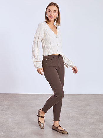 Παντελόνι skinny μονόχρωμο WT1796.1137+2