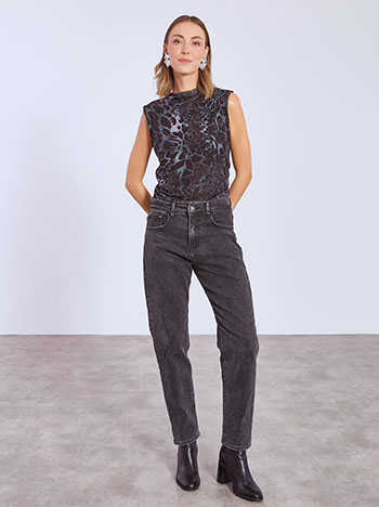 Τζιν mom fit με βαμβάκι WT1796.1478+1