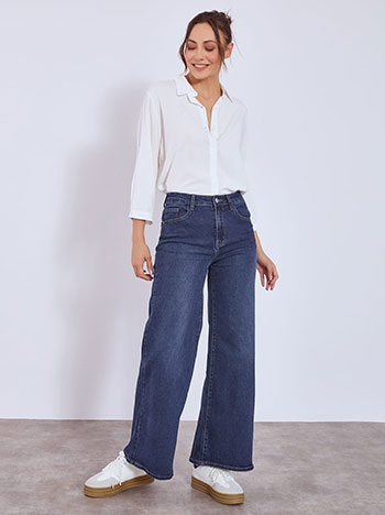 Celestino Τζιν wide leg μονόχρωμο WT1796.1512+1
