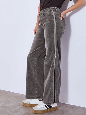 Celestino Τζιν wide leg με φερμουάρ στο πλάι WT1796.1520+2