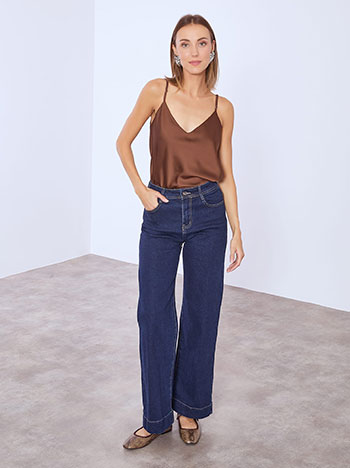 Τζιν wide leg με βαμβάκι WT1796.1553+1