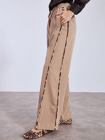 Παντελόνα με ρίγες animal print WT453.1322+2