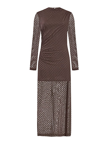 Φόρεμα πουά ημιδιάφανο με σούρες WT453.8961+1 φωτογραφία