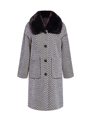 Παλτό με γούνα στον γιακά WT673.7938+1 φωτογραφία
