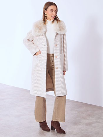 Celestino Παλτό με γούνα στον γιακά WT673.7938+2