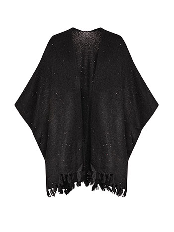 Κάπα μεταλλιζέ με παγιέτες και μαλλί WT673.9905+1 φωτογραφία