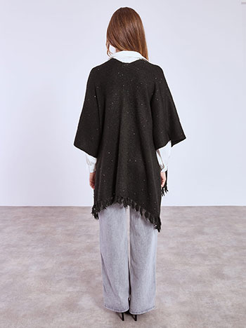 Κάπα μεταλλιζέ με παγιέτες και μαλλί WT673.9905+1 φωτογραφία