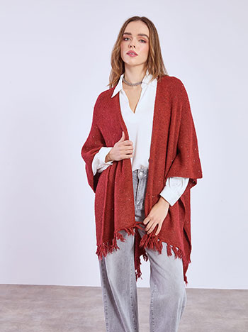 Κάπα μεταλλιζέ με παγιέτες και μαλλί WT673.9905+3