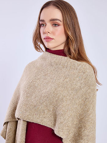 Κάπα μεταλλιζέ με παγιέτες και μαλλί WT673.9905+2 φωτογραφία