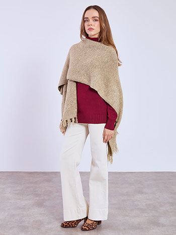 Κάπα μεταλλιζέ με παγιέτες και μαλλί WT673.9905+2 φωτογραφία