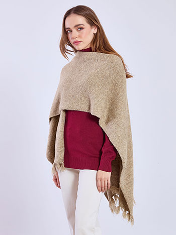 Κάπα μεταλλιζέ με παγιέτες και μαλλί WT673.9905+2