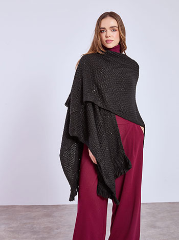 Κάπα πλεκτή με παγιέτες WT673.9907+1