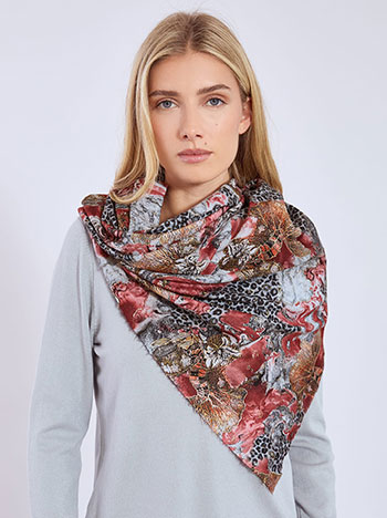 Celestino Εσάρπα εμπριμέ με μεταλλιζέ λεπτομέρειες WT673.A184+2