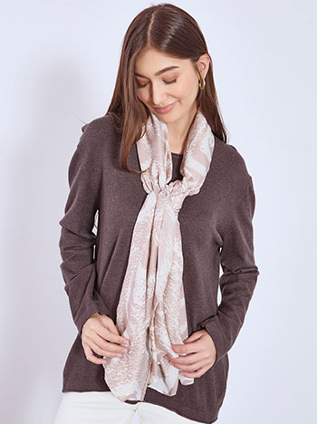 Εσάρπα εμπριμέ με glitter WT673.A604+3