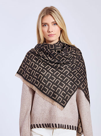 Εσάρπα μεταλλιζέ με σχέδια WT673.A673+1