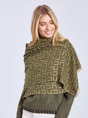 Εσάρπα μεταλλιζέ με σχέδια WT673.A673+3