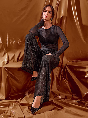 Παντελόνα με παγιέτες WT7564.1229+1