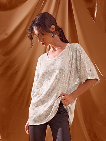 Μπλούζα με παγιέτες WT7564.4975+3