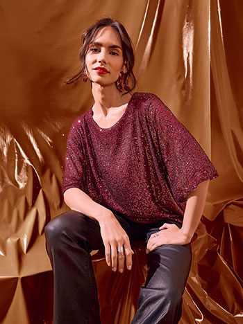 Μπλούζα με παγιέτες WT7564.4975+4