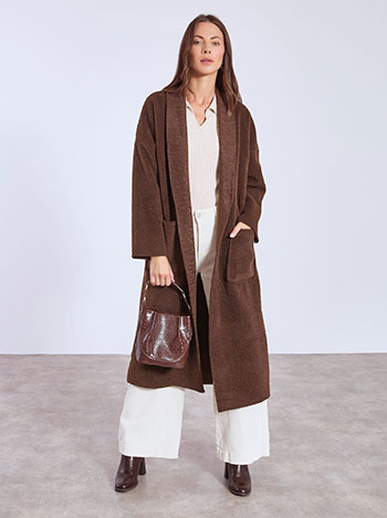 Παλτό μακρύ χνουδωτό WT7566.7250+2