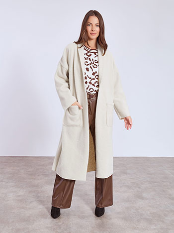 Παλτό μακρύ χνουδωτό WT7566.7250+3 φωτογραφία