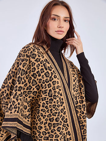 Κάπα πλεκτή λεοπάρ WT7567.9060+1 φωτογραφία