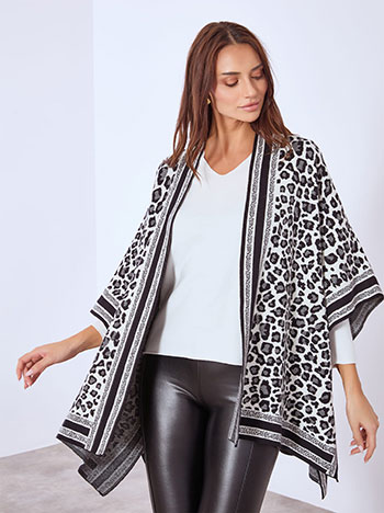 Κάπα πλεκτή λεοπάρ WT7567.9060+2