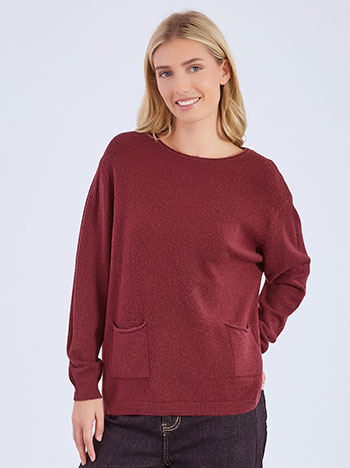 Πουλόβερ μακρύ με τσέπες WT7568.4072+6