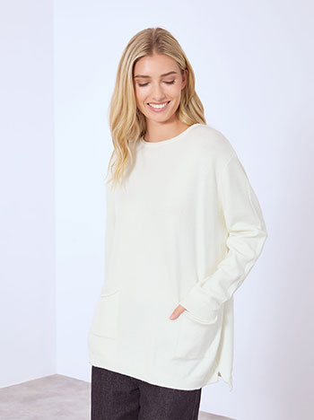 Πουλόβερ μακρύ με τσέπες WT7568.4072+3