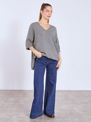 Πουλόβερ μακρύ με V λαιμόκοψη WT7568.4218+2 φωτογραφία