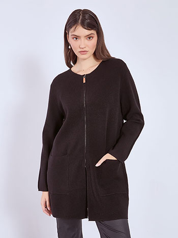 Ζακέτα μακριά με άνοιγμα μπροστά WT7568.5067+1