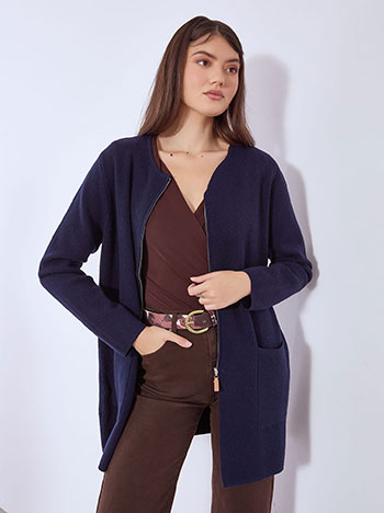 Ζακέτα μακριά με άνοιγμα μπροστά WT7568.5067+5