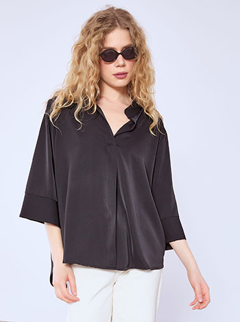 Μπλούζα ασύμμετρη με πιέτα WT7569.4142+1