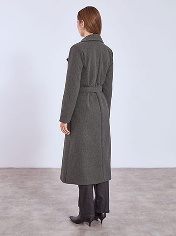 Παλτό μακρύ με αποσπώμενη ζώνη WT7569.7107+3 φωτογραφία