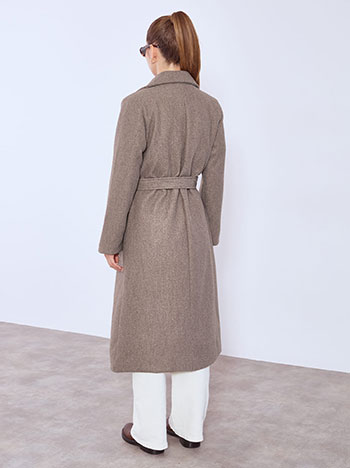 Παλτό μακρύ με αποσπώμενη ζώνη WT7569.7107+2 φωτογραφία