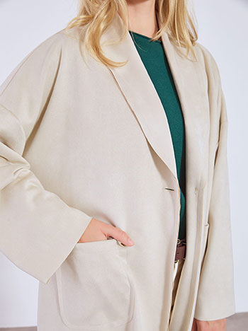 Παλτό με σουέντ όψη WT7569.7179+3 φωτογραφία