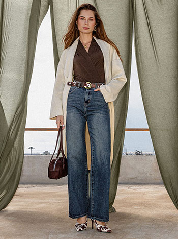 Celestino Παλτό με σουέντ όψη WT7569.7179+3