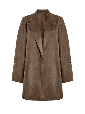 Παλτό μακρύ με σουέντ όψη WT7569.7210+2 φωτογραφία