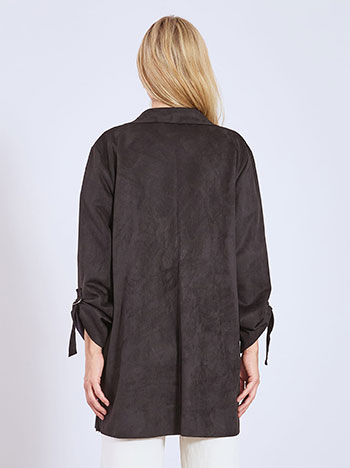 Παλτό μακρύ με σουέντ όψη WT7569.7210+1 φωτογραφία