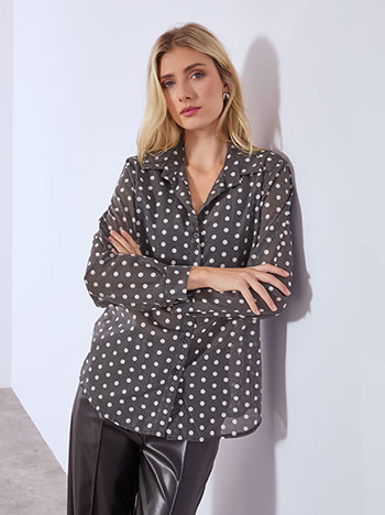 Πουκάμισο πουά ημιδιάφανο WT7570.3214+4