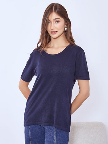 Πουλόβερ πλεκτό κοντομάνικο WT7572.4003+5