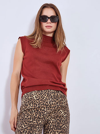 Πουλόβερ αμάνικο πλεκτό WT7572.4010+4