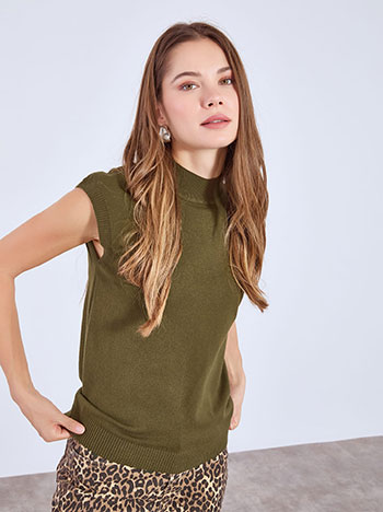 Πουλόβερ αμάνικο πλεκτό WT7572.4010+6