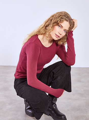 Πουλόβερ με γυριστή λαιμόκοψη WT7572.4112+5