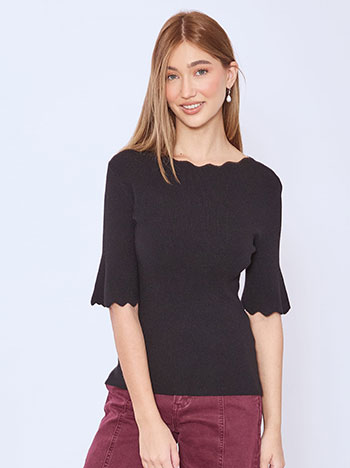 Πουλόβερ με κυματιστές λεπτομέρειες WT7572.4302+1