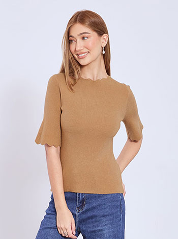 Πουλόβερ με κυματιστές λεπτομέρειες WT7572.4302+3